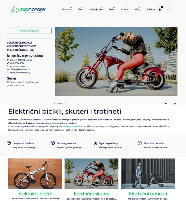Web development Ekomotors