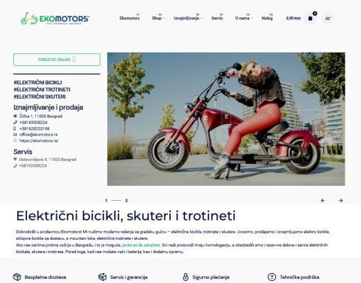 Web development Ekomotors